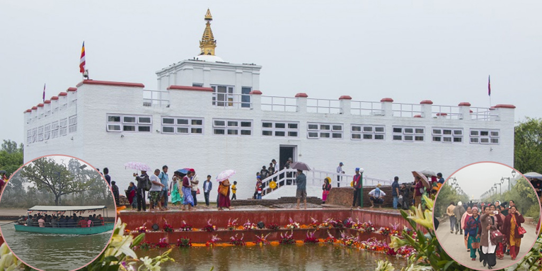 बौरिँदै लुम्बिनीको पर्यटन, एकै वर्षमा ९ लाख भित्रिए