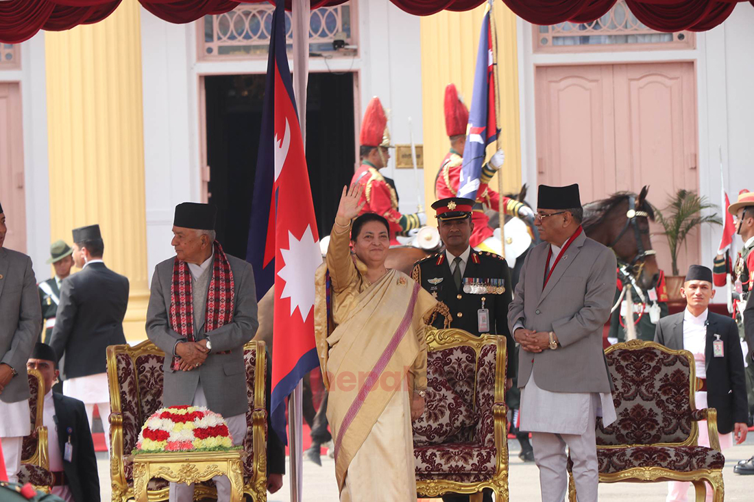 शीतल निवासबाट बाहिरिएकी निवर्तमान राष्ट्रपति विद्या भण्डारी छोरी उषाकिरणको घरमा बस्ने