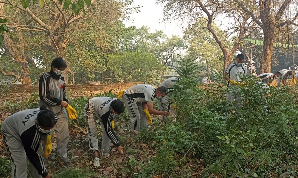 तिलौराकोट दरबार क्षेत्रको सौन्दर्यकरणमा नेपाली सेनाको साथ